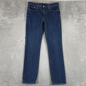 Levis Lot 511 Slim Fit Jeans Mens 33x32 Dark Blue Denim Waterless Stretch Casual